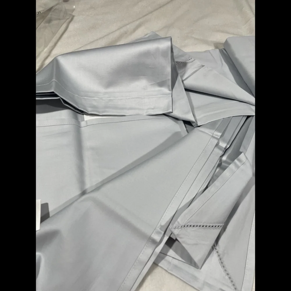 NIB‎ [ Queen ] for Hudson Park 600TC Cotton Flat Sheet in Cloud